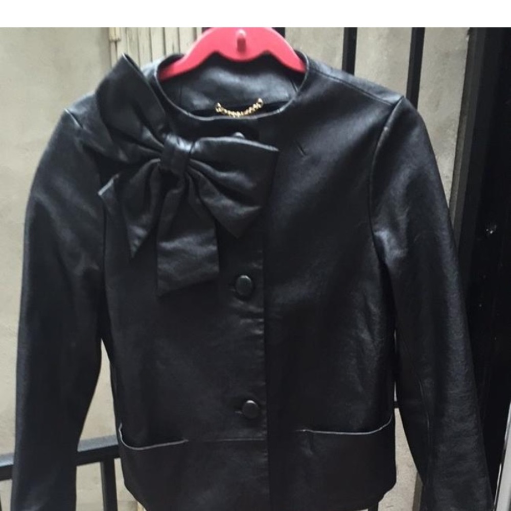 Kate Spade Leather Bow Jacket